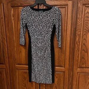 Ralph Lauren Black and White Patterned Dress